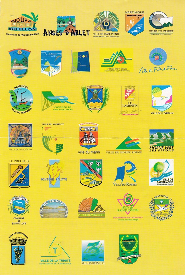 Les logos des communes de la Martinique.