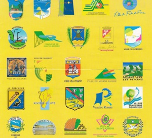 Les logos des communes de la Martinique.