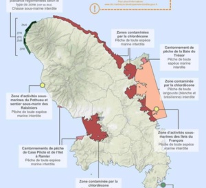 Zones interdites à la pêche en Martinique