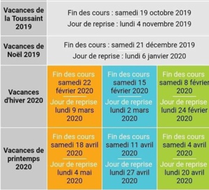 La rentrée dans quelques jours, déjà le calendrier des vacances !