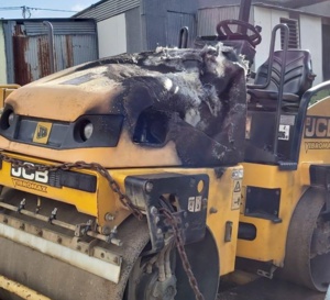 Le feu dans des engins de la ville du Robert .