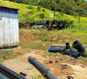 Eau- Martinique / Des travaux...une 4ème canalisation provisoire d’eau potable de l’usine de Vivé.