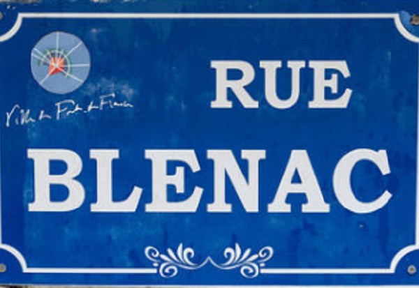 Lettre ouverte à Didier Laguerre : Mr le maire que pensez vous de l'idée de changer le nom de la rue Blénac ? 