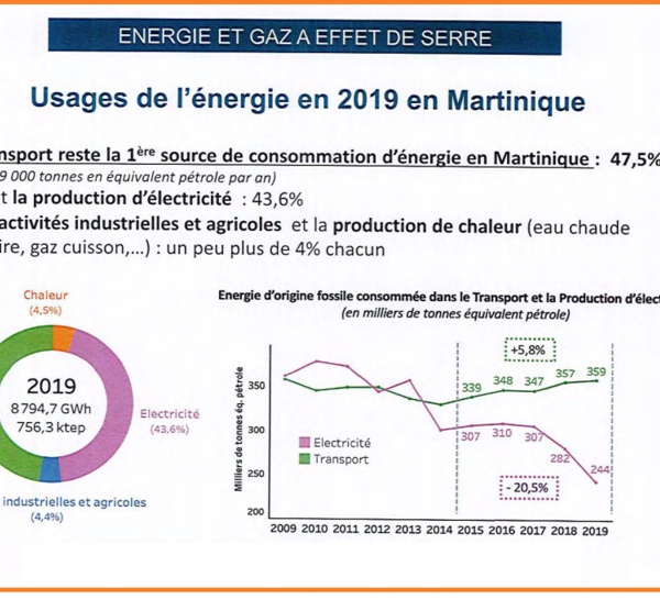 Dossier / Le rapport énergétique de la Martinique et aides de la collectivité à l'économie d'énergie est disponible .  