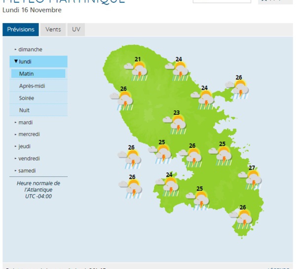 Météo de ce lundi, de mardi  et de la nuit de dimanche à lundi !